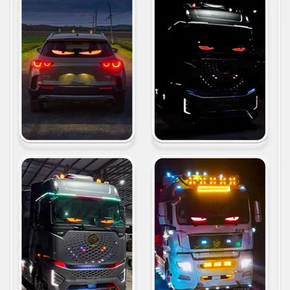 Devil's Eye LED Truck Sign Remote Control scrolling Animation LED Matrix Pixel PanelLED Display Light for Car Truck Windshield