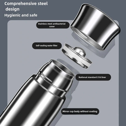 550/850ml 316 stainless steel high-end men's water cup car flask vacuum stainless steel thermos Water bottle