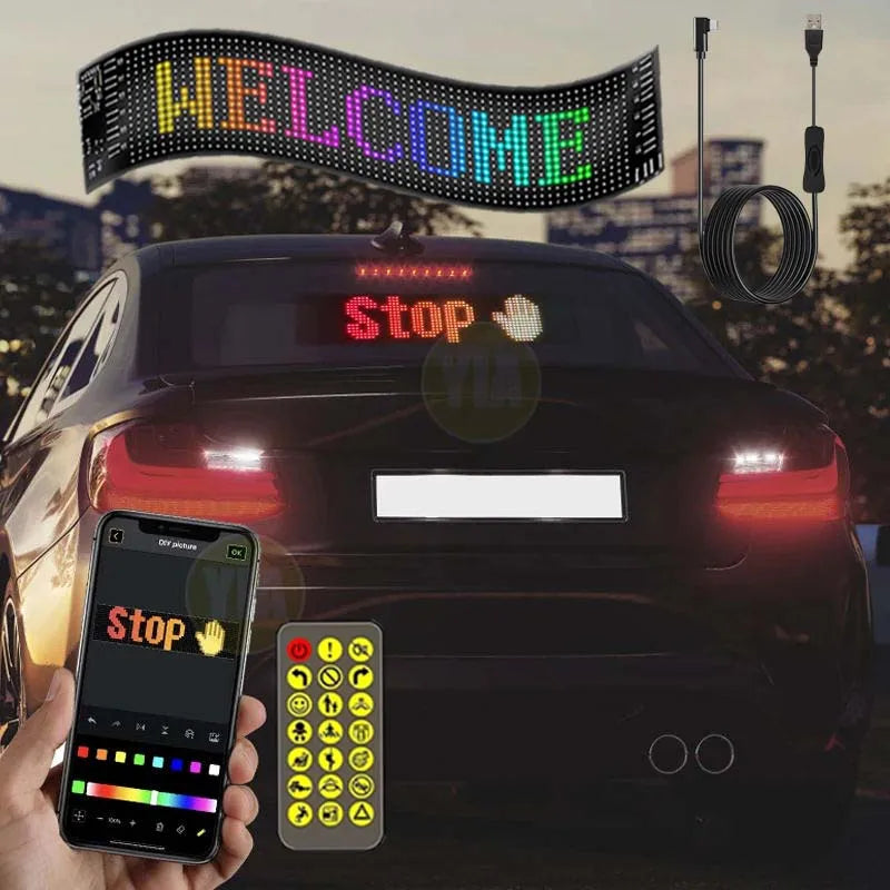 Devil's Eyes LED Display Car Moving Eyes Windshield USB Lamp Car Window LED Screen Demon Dynamic Eye Lights For Truck BMW f10