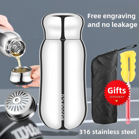 Stainless Steel Thermo 500ml/16.9oz Vacuum Insulated Bottle with Cup for Coffee Hot drink and Cold drink water flask