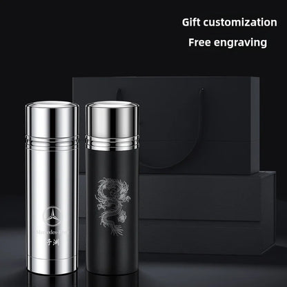 Insulated vacuum Thermo Bottle 500ml/16.9oz with cup Stainless steel coffee bottles for hot and cold drink water flask.
