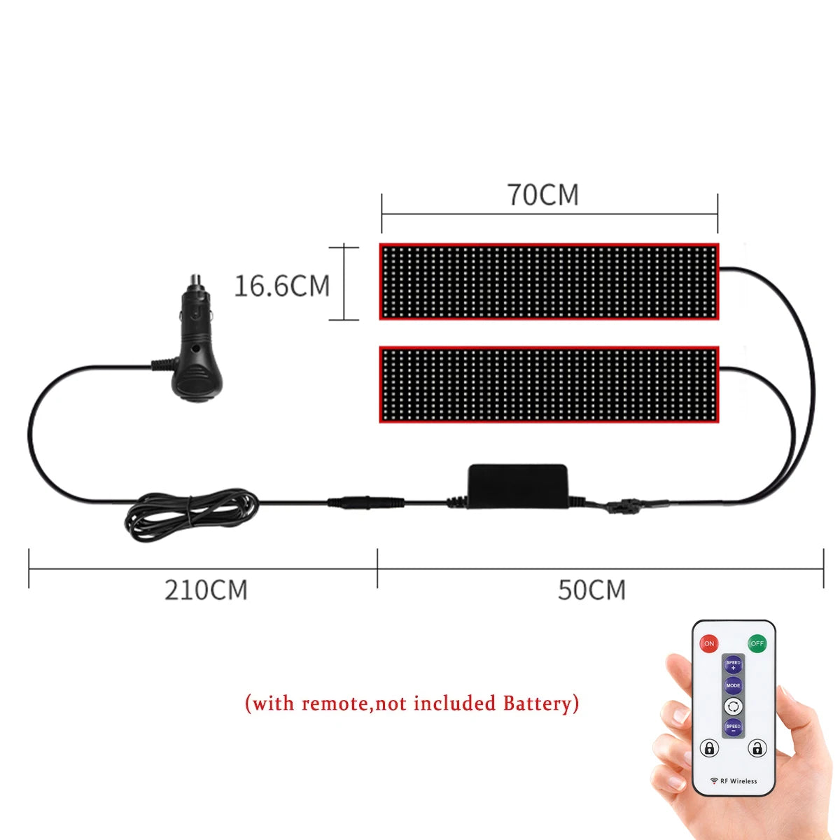 Remote Control Devil‘s Eyes LED Matrix Panel Screen Light 12V 24V Animation Display LED Screen Light for Car Truck Windshield