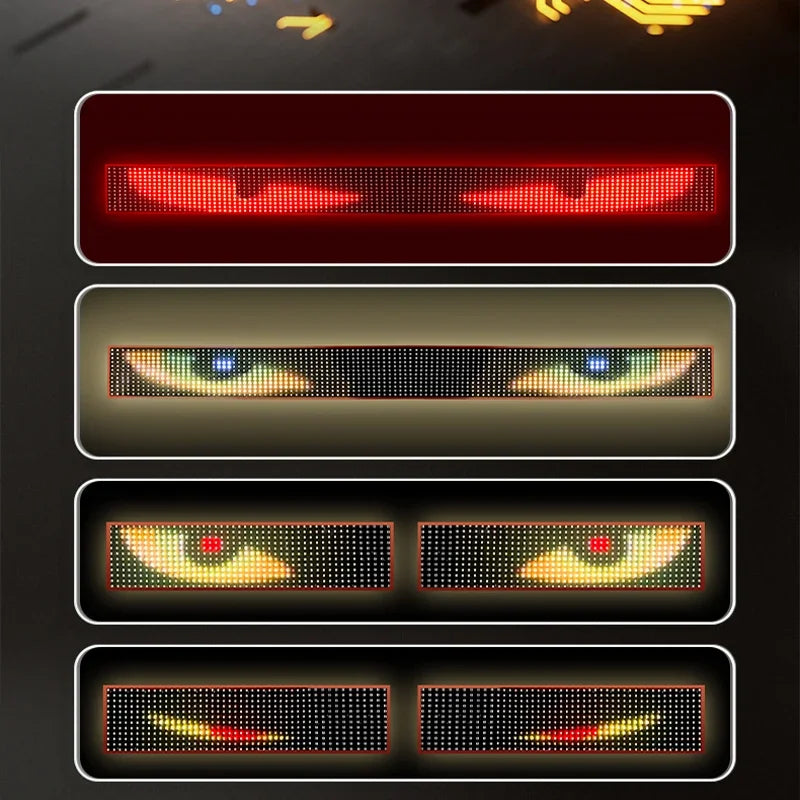 Remote Control Devil‘s Eyes LED Matrix Panel Screen Light 12V 24V Animation Display LED Screen Light for Car Truck Windshield