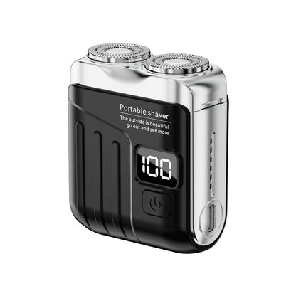 Electric Shaver for Men Mini Rechargeable Double Head Magnetic Beard Trimmer Waterproof Portable Facial Hair Razor