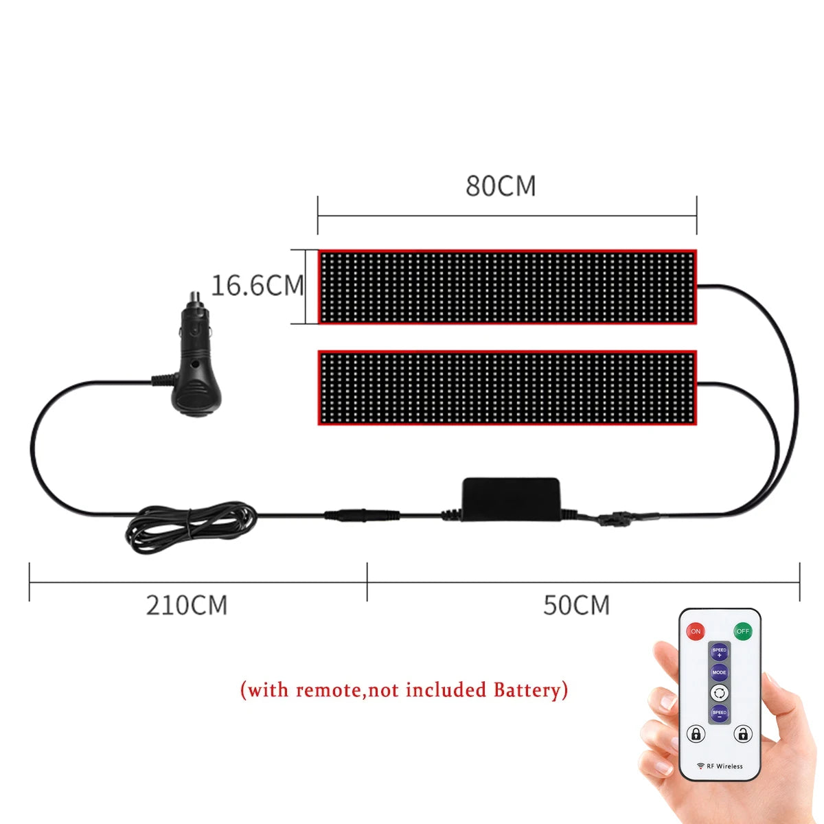 Remote Control Devil‘s Eyes LED Matrix Panel Screen Light 12V 24V Animation Display LED Screen Light for Car Truck Windshield