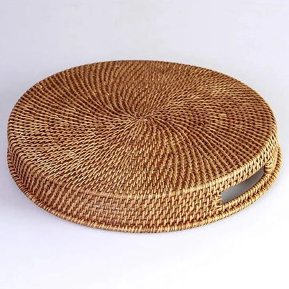 Cesta de vime tecida à mão, cesta de frutas, chá, lanche, pão, cosméticos, caixa de armazenamento retangular, suprimentos de cozinha domésticos