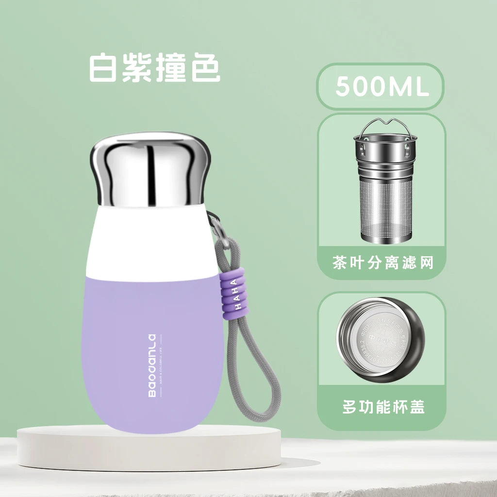 Vacuum Insulated Coffee Mug, Double-wall Stainless Steel Travel Tumbler, 16.91 fl oz, thermo, Valentines Gift