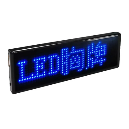 Elegante-multilíngue led digital crachá usb recarregável diy texto programável nome crachá rolagem tag sinal módulo exibição